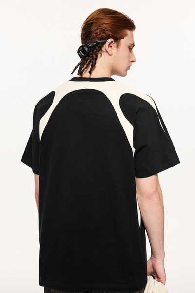 Men's Summer 230g Cotton Colorblock Raglan Loose Crew Tee