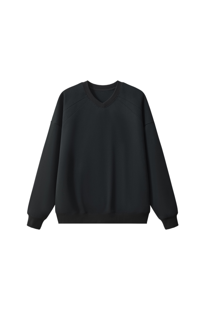 Men Fall Cotton Blend Raglan Cropped Pullover Sweatshirt