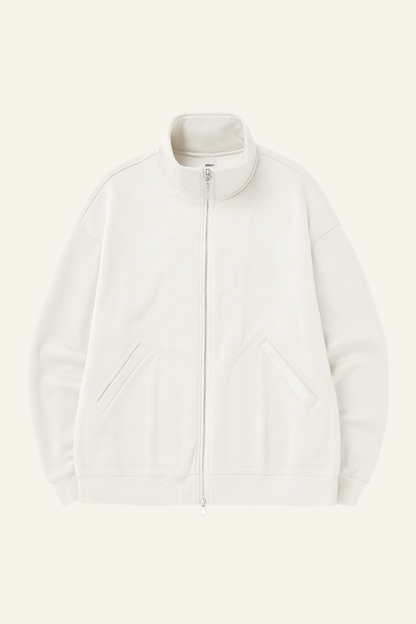Men's Streetwear Stand Collar Fleece-lined Jacket