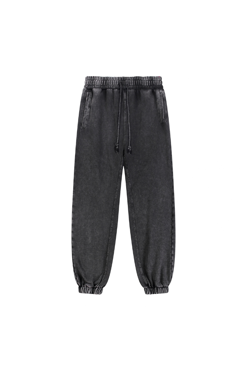 Men Fall Clothing 400G Washed Relaxed Cuff Jogger Pants