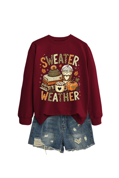 Unisex Fall Clothing Pumpkin Sweater Weather Sweatshirt