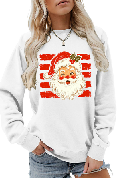Women Fall Clothing Christmas Santa Graphic Sweatshirt
