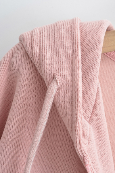 Unisex All Season Spliced Cropped Zip Hoodie Cardigan