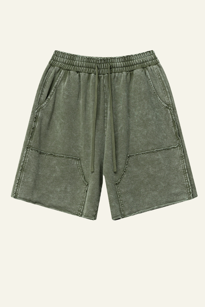 Men's Cotton Streetwear Vintage Tie-Dye Patchwork Shorts