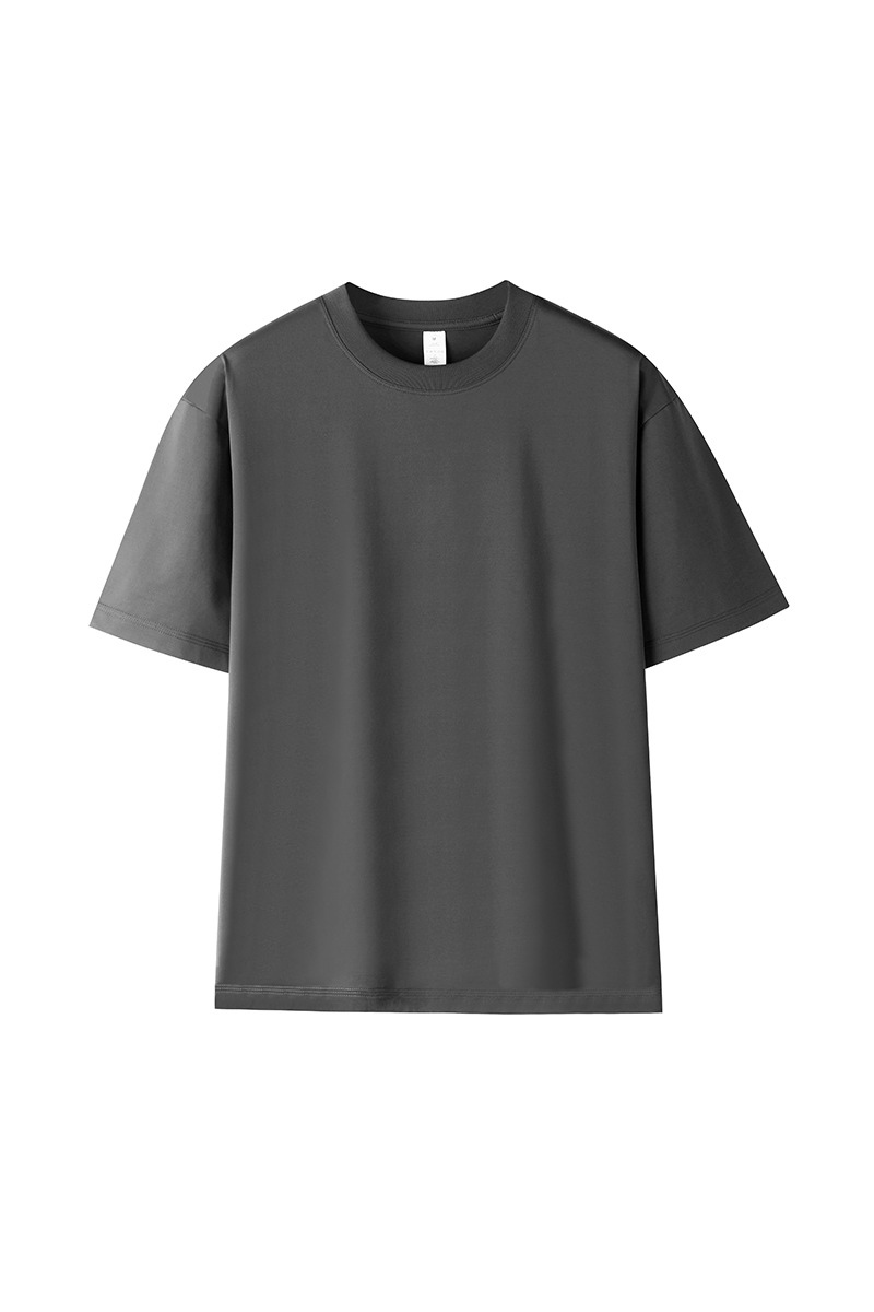 Unisex Summer 7A AntiMite Cooling 3Stitch Cotton Solid Tee
