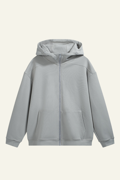 Men's Streetwear Front Pocket Full-zipper Hooded Jacket