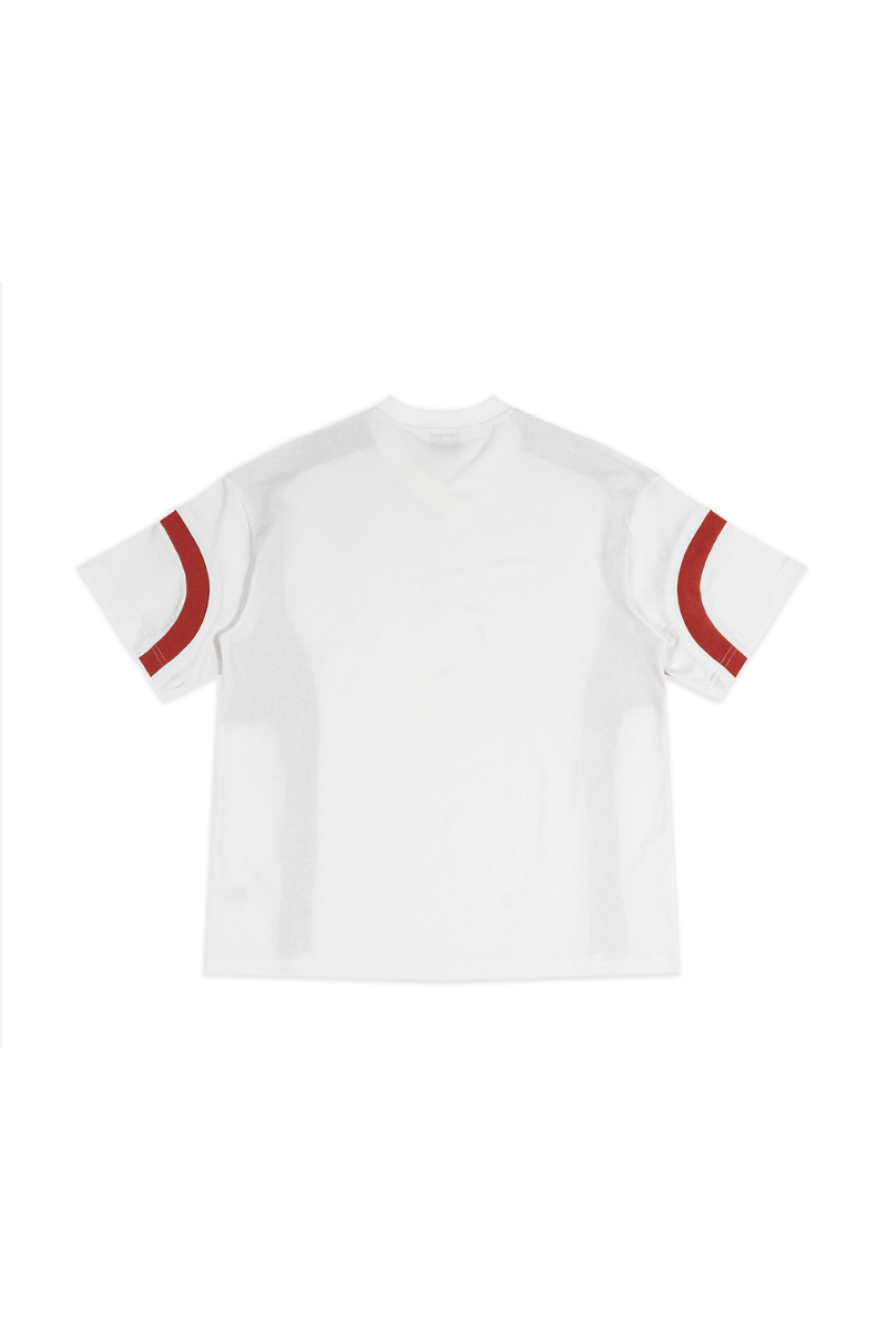 Unisex Summer Oversized Color Block V-Neck Street T-Shirt