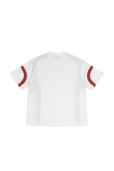 Unisex Summer Sporty Color Block Oversized V-Neck T-Shirt