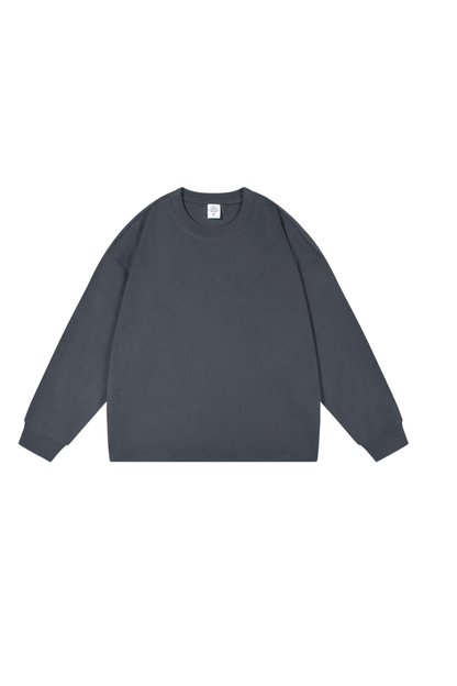 Men's 305g Heavy Cotton Loose Crewneck Long Sleeve Tee
