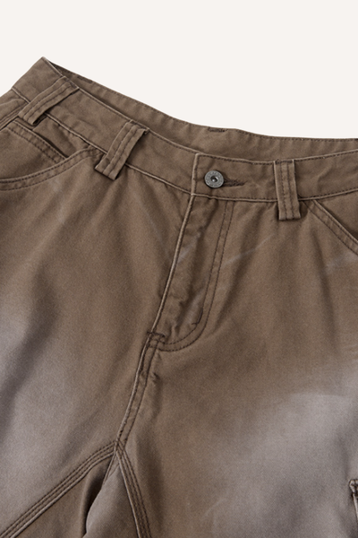 Men's Summer Street Multi-Pocket Distressed Cargo 7/8 Shorts