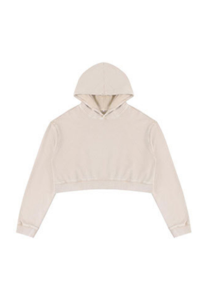 Women Fall 400G Heavyweight Cotton Cropped Hoodie