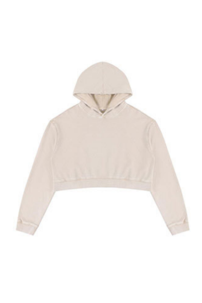 Women Fall 400G Heavyweight Cotton Cropped Hoodie