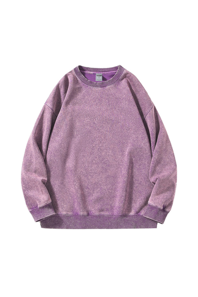 Men's Fall Winter Vintage Loose Crewneck Cotton Sweatshirt