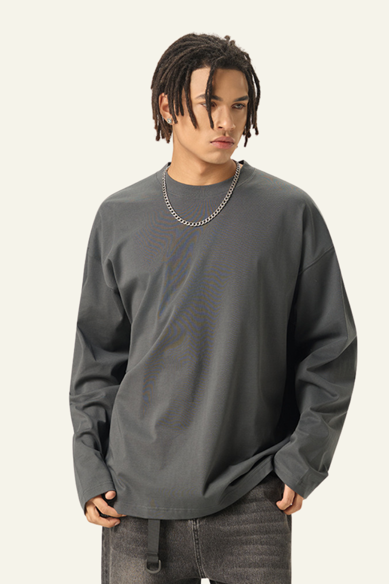 Men's Cotton 270 Heavyweight Long-Sleeved T-shirt.