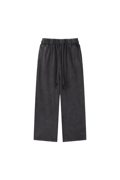 Men All Season Vintage Wax Washed Straight Sweatpants