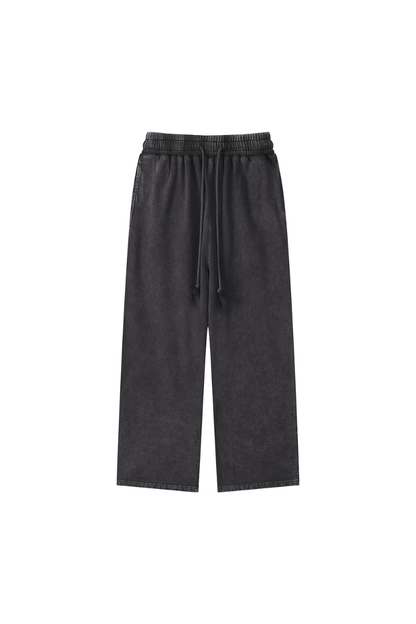 Men All Season Vintage Wax Washed Straight Sweatpants