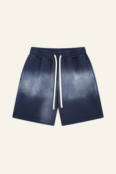 Men's Cotton Streetwear Washed Retro Spray-Painted  Shorts