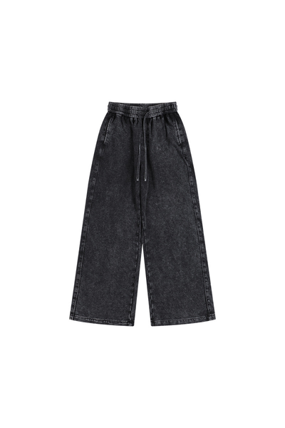 Unisex Winter Washed Fleece Straight Leg Sweatpants