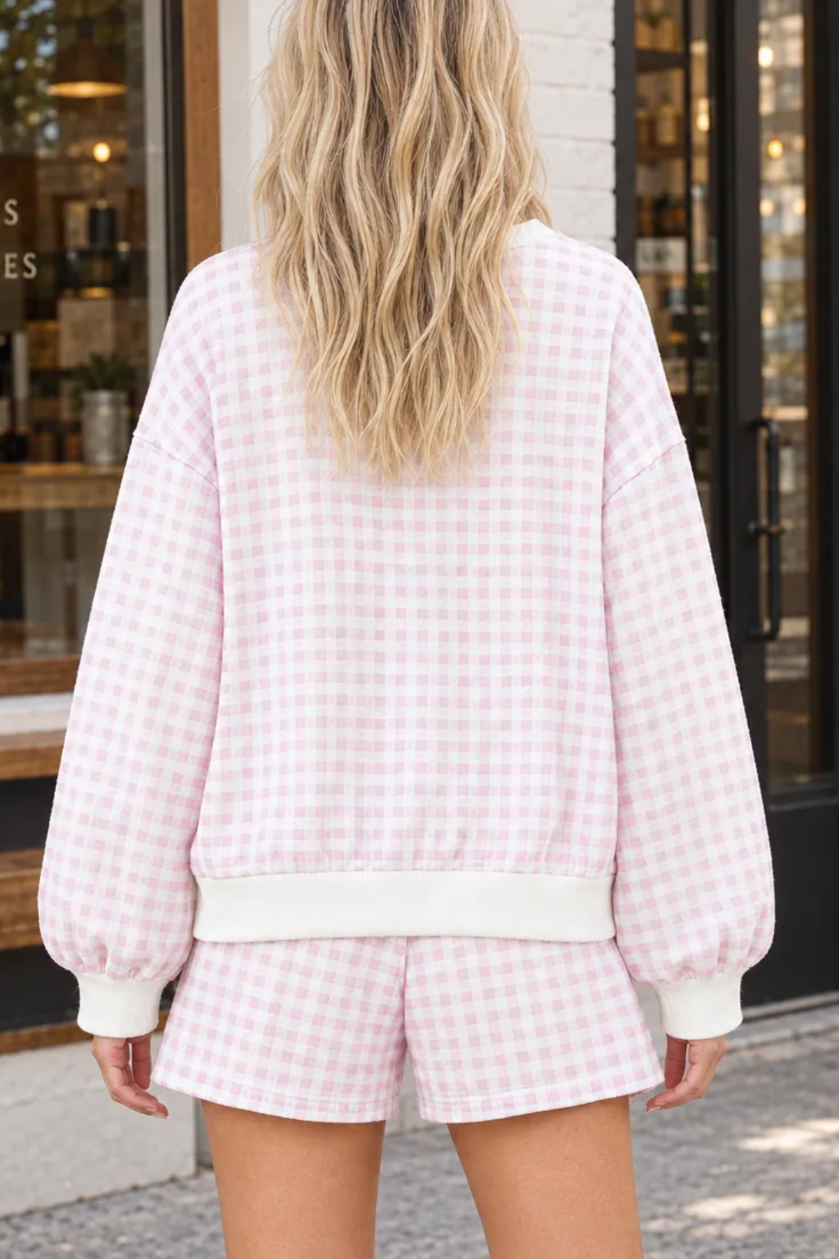Women's Plaid Multi Pocket Fall Casual 2 Piece Set