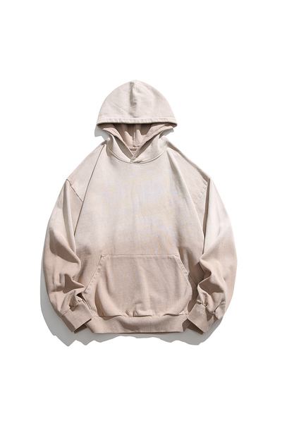 Unisex Retro Washed Gradient Cotton Loose Hoodie