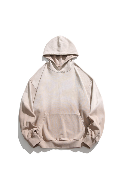 Unisex Retro Washed Gradient Cotton Loose Hoodie