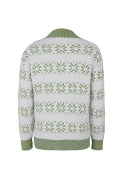 Women's Fall Christmas Snowflake Mock Neck Knit Sweater