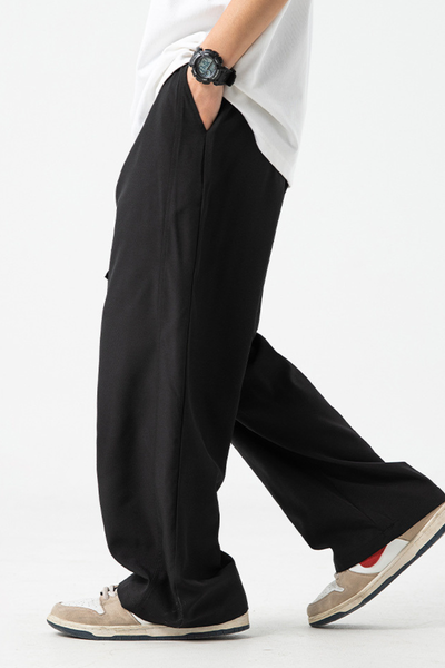 Men's Summer Ice Silk Loose Straight Wrinkle Free Pants