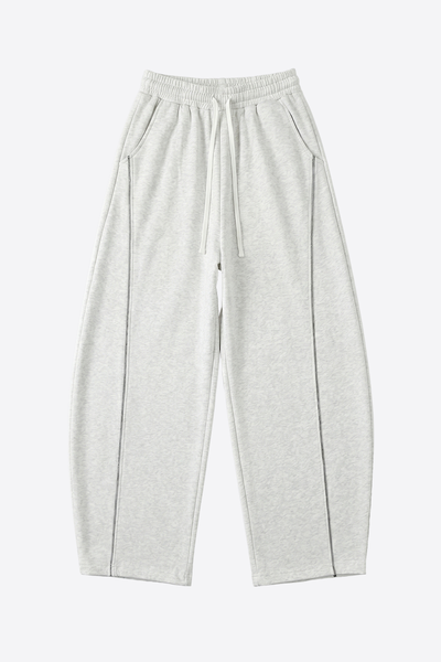 Unisex Summer 390g Heavy Curved Colorblock Topstitch Pants
