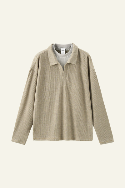 Men's Streetwear Faux Two-piece Patchwork Sweatshirts