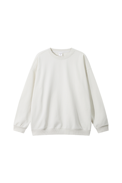 Unisex Fall Clothing Washed Distressed Oversized Sweatshirt