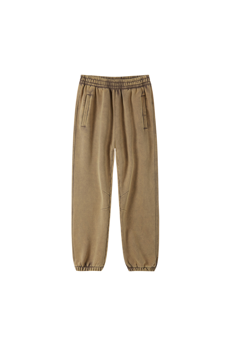Men Fall Clothing Wax Washed Relaxed Jogger Pants