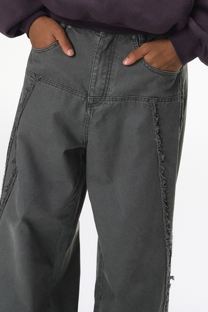 Men's  Cotton Streetwear Distressed-style Vintage Pants