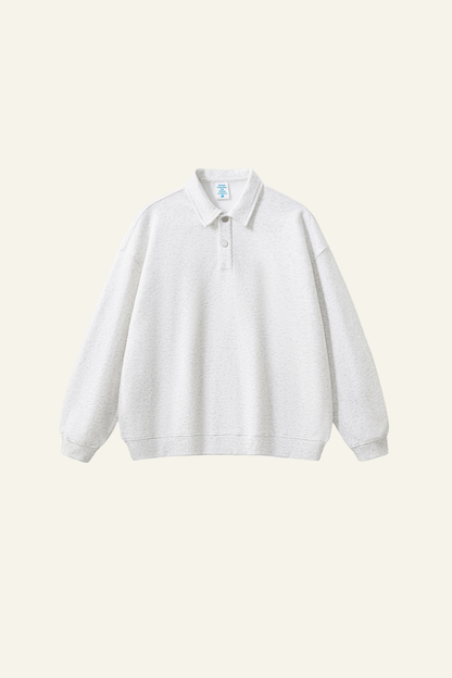 Women's Streetwear Polo Collar Relaxed Sweatshirts