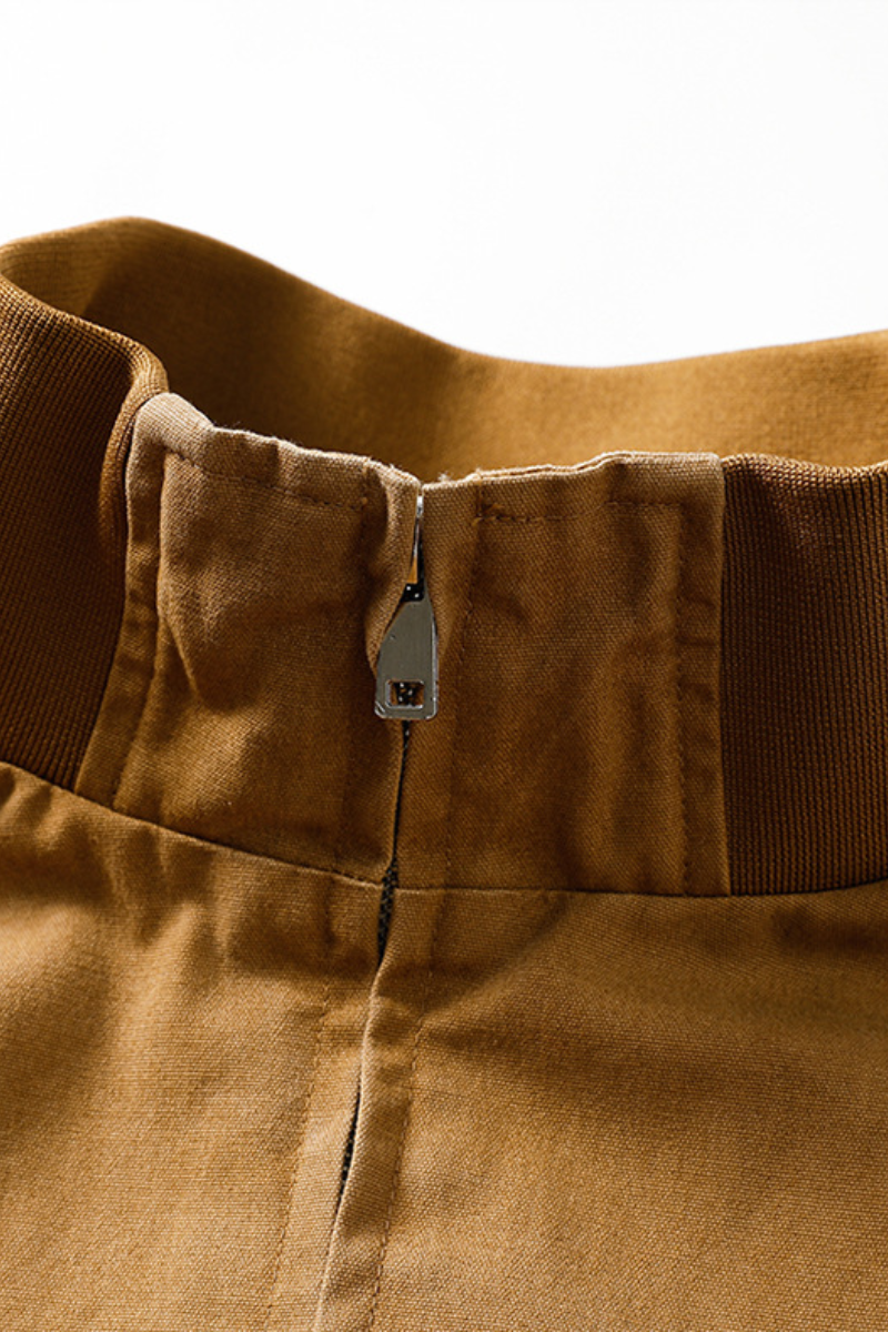 Men's Streetwear Solid Stand Collar Bomber Jacket
