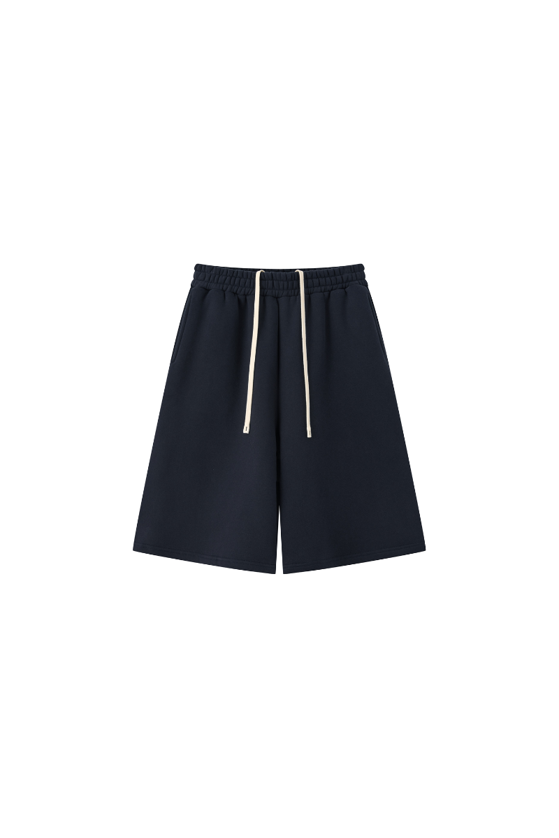 Men Fall Clothing Fleece Lined Drawstring Five Inch Shorts