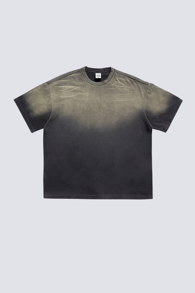 Men's Summer 250g Tiger Spray Fade Washed Oversized Tee