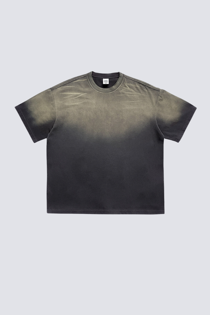 Men's Summer 250g Tiger Spray Fade Washed Oversized Tee