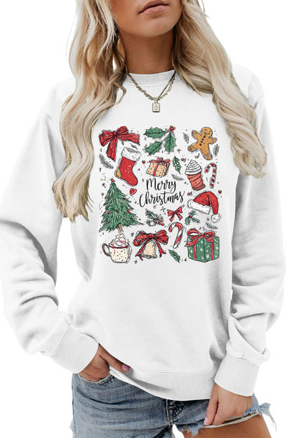 Women Winter Merry Christmas Gift Graphic Sweatshirt