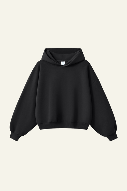 Men's Streetwear Cropped Drop-Shoulder Hoodie