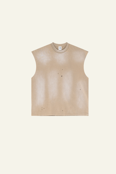 Women's Oversize Vintage Gradient Cotton Sleeveless T-shirt