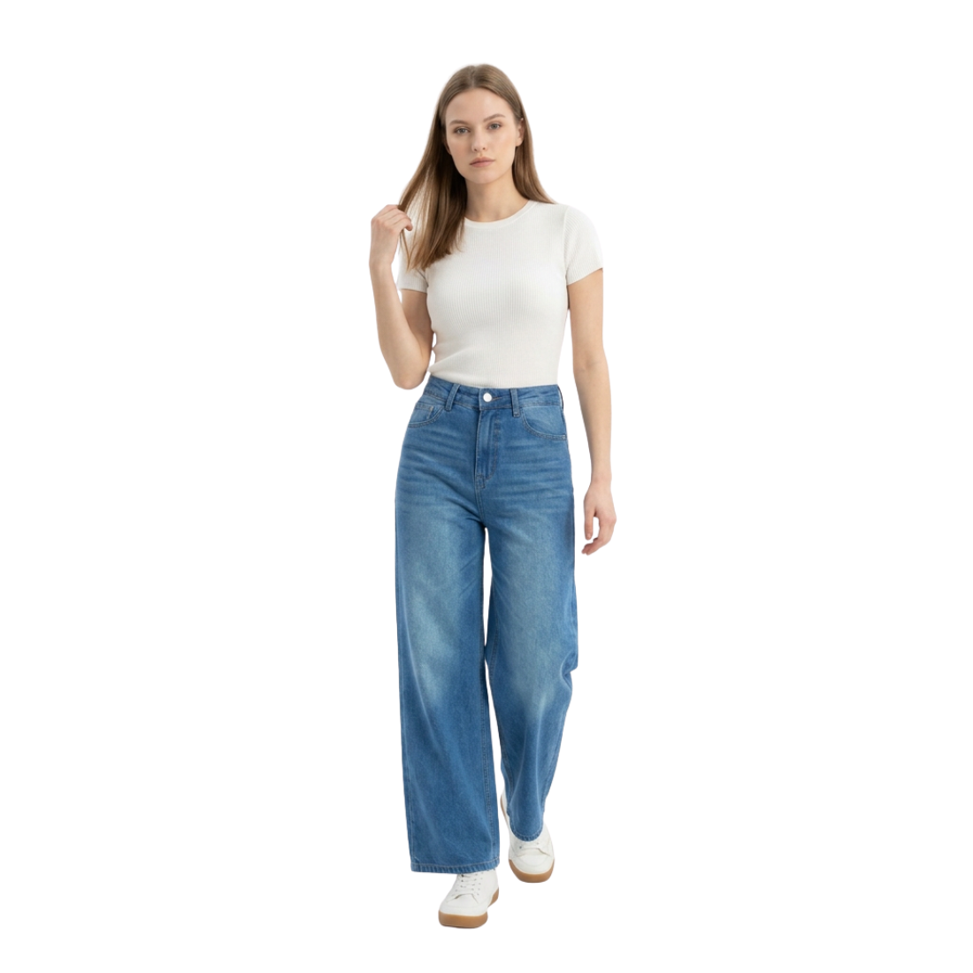 Women's High Waist Wide Leg Jeans