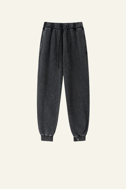 Men's Vintage Washed Cotton Cuffed Sweatpants