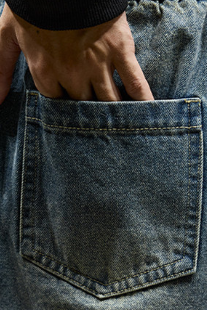 Men's Spring Summer Washed Loose Wide Leg Cargo Pants
