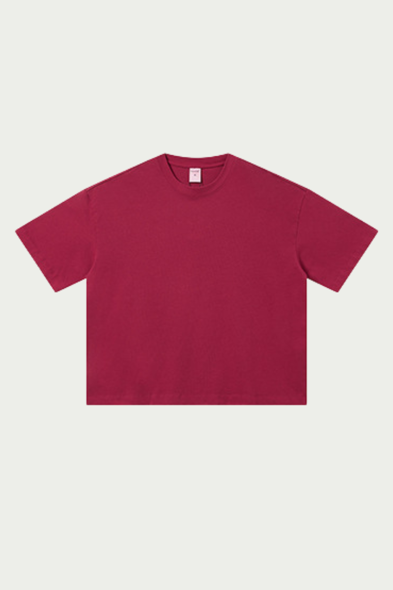 Women's 280g Spring Solid Cotton Boxy Oversized Tee