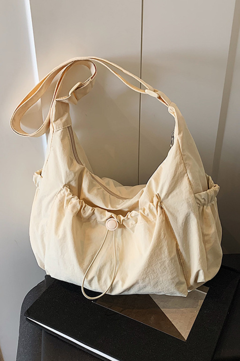 Women All Season Drawstring Multi Pocket Hobo Shoulder Bag