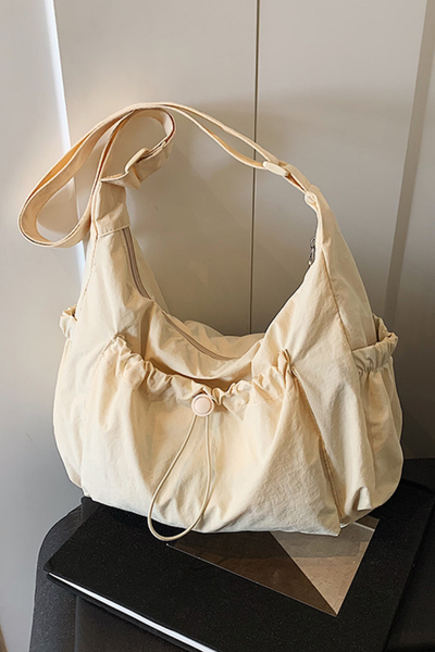 Women All Season Drawstring Multi Pocket Hobo Shoulder Bag
