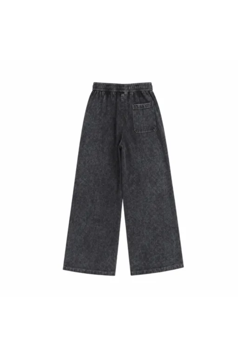 Men Fall Washed Vintage Straight Leg Sweatpants
