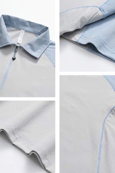 Men's Summer Outdoor Colorblock Quick Dry Cooling Tee