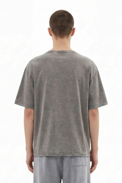 Men's Cotton Vintage Washed Distressed T-shirt