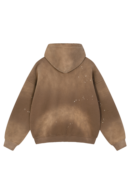 Men's Fall Splatter-Wash Distressed Pullover Hoodie